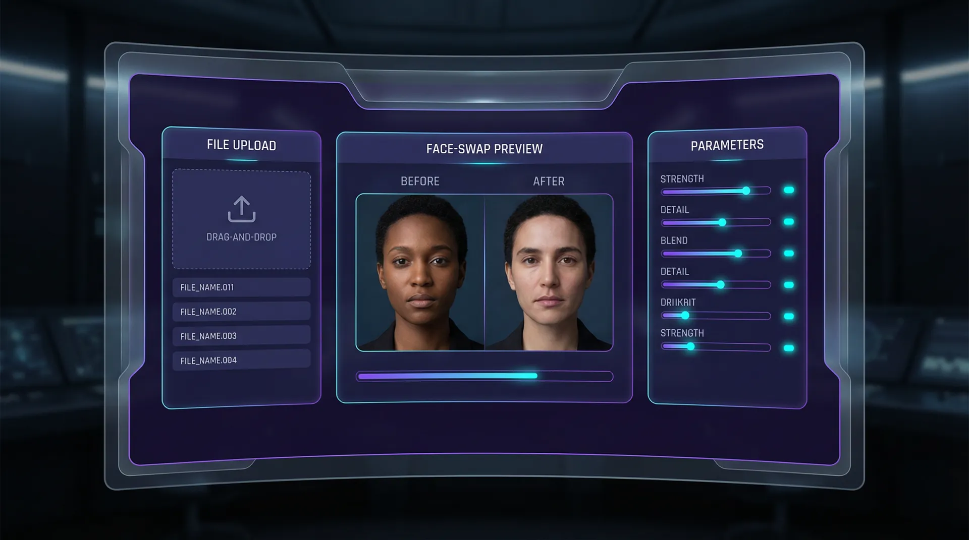 影视AI工坊 AI去衣 - 工作台操作界面预览